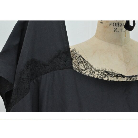 ANNE VALERIE HASH BLACK LACE CHIFFON TIE DRESS SIZE SMALL - Picture 5 of 10